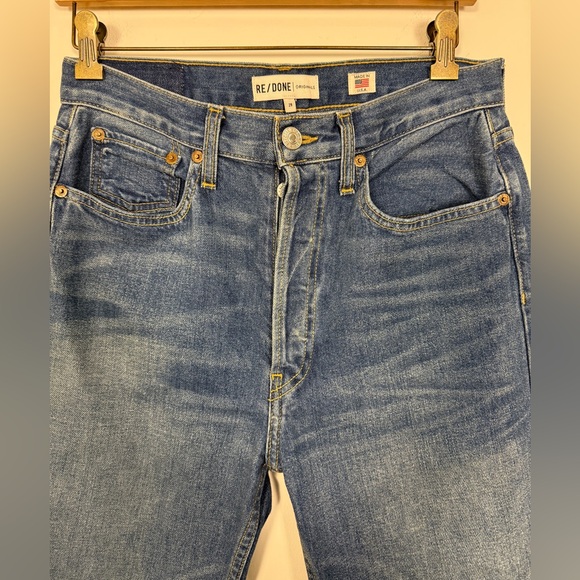 RE/DONE High Rise 70s Bootcut Split Hem Jeans 29 Made in USA - Picture 4 of 11
